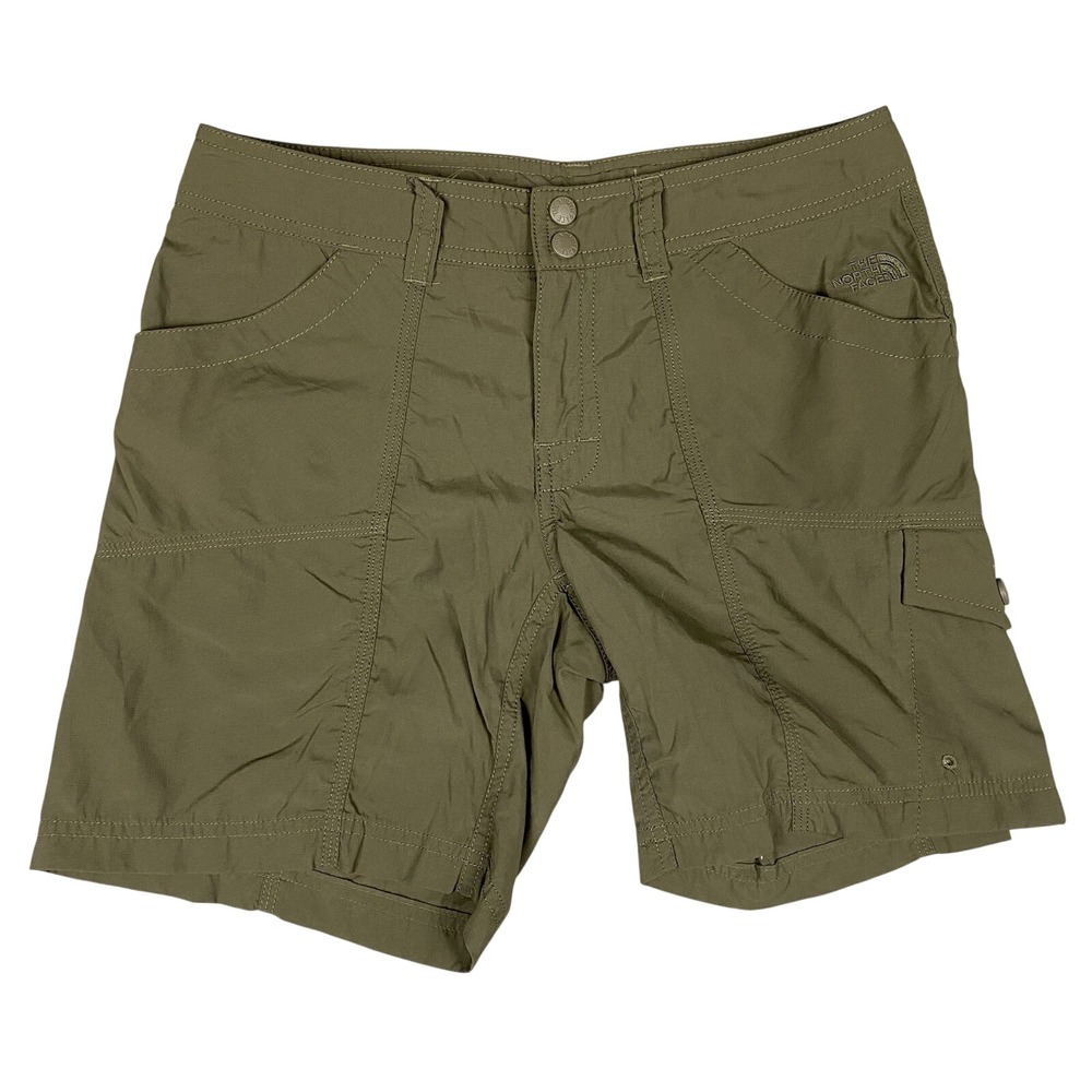 The North Face Horizon Ripstop Cargo Hiking Shorts Women 4 Long Tall Olive Green